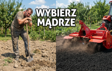 Porównanie ręcznego przekopywania ziemi łopatą z nowoczesną glebogryzarką mechaniczną Agro Koplany.